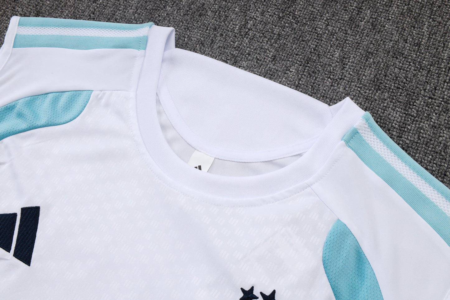Argentina Sleeveless Training Kit - White/Light Blue/Navy