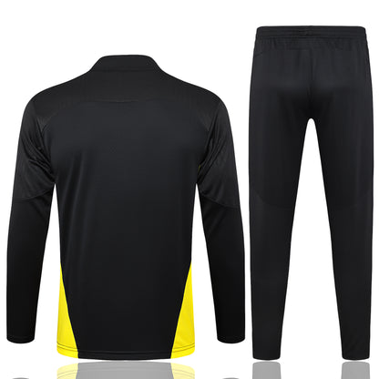 Borussia Dortmund 1/4 Zip Tracksuit Set Black/Yellow