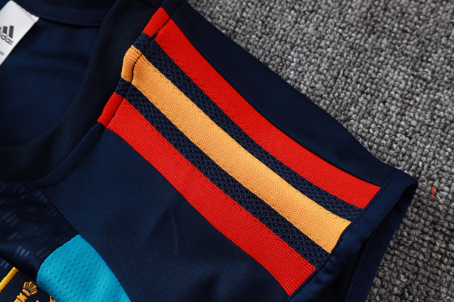 Spain Sleeveless Training Kit - Navy/Light Blue
