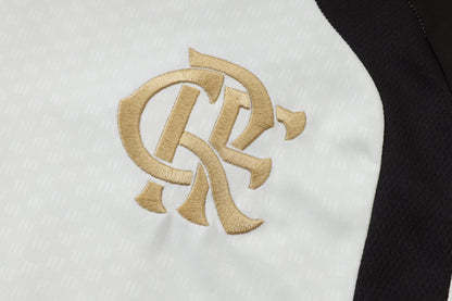 Flamengo Sleeveless Training Kit - White/Black/Gold