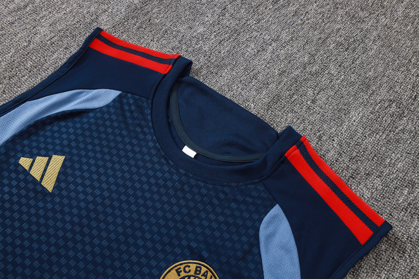 Bayern Munich Sleeveless Training Kit - Navy/Steel Blue/Red