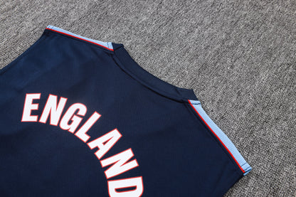 England Sleeveless Training Kit - Navy
