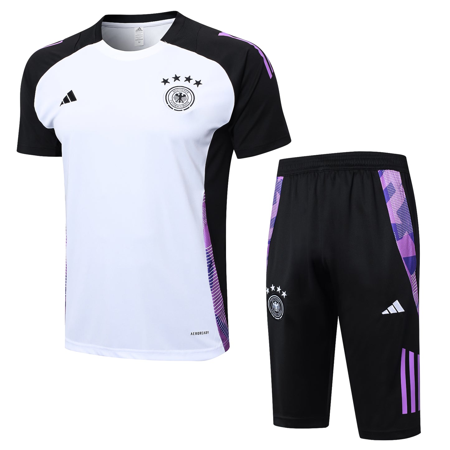 Germany Training Kit (3/4 Pants) - White/Violet/Black