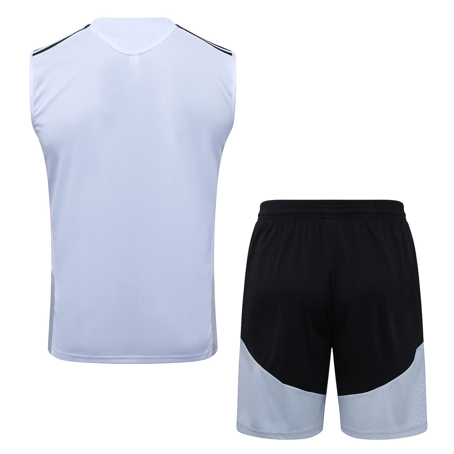 Real Madrid Sleeveless Training Kit - White/Black/Grey