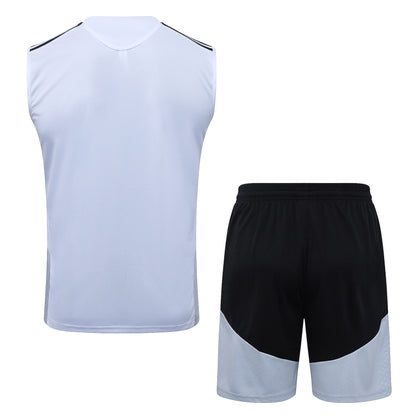Real Madrid Sleeveless Training Kit - White/Black/Grey