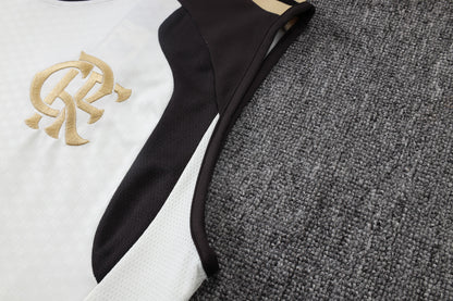 Flamengo Sleeveless Training Kit - White/Black/Gold
