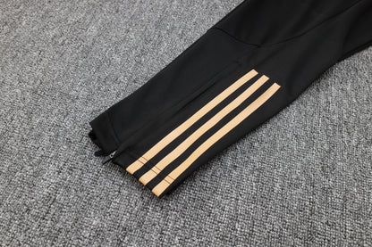Argentina 1/4 Zip Tracksuit Set Black/Gold