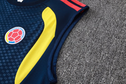 Colombia Sleeveless Training Kit - Navy/Blue